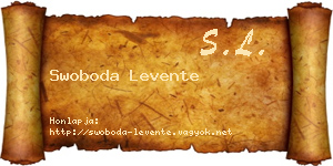 Swoboda Levente névjegykártya